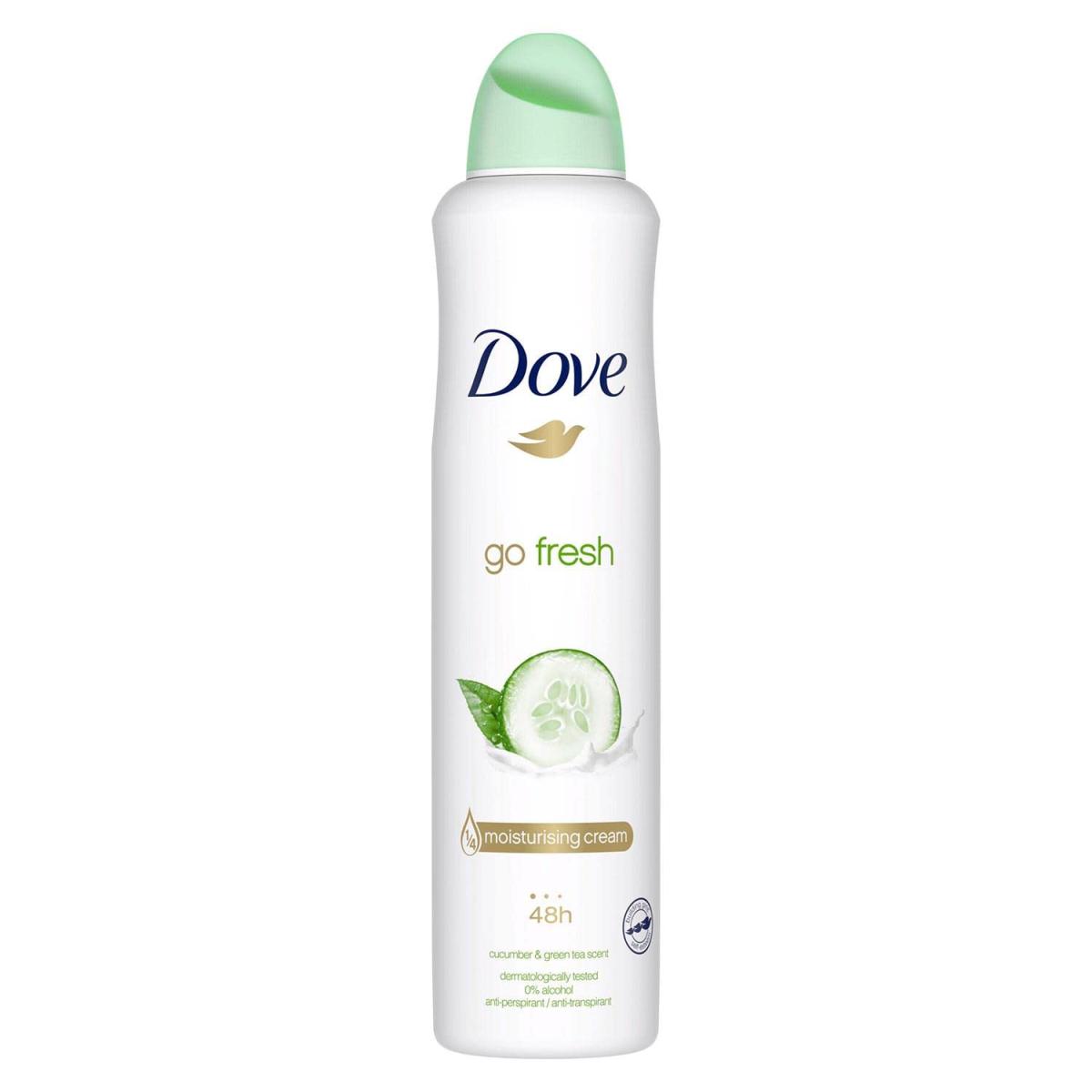 dove1 اسپری ضدتعریق زنانه با رایحه خیار داو | 250 میل - Image 1